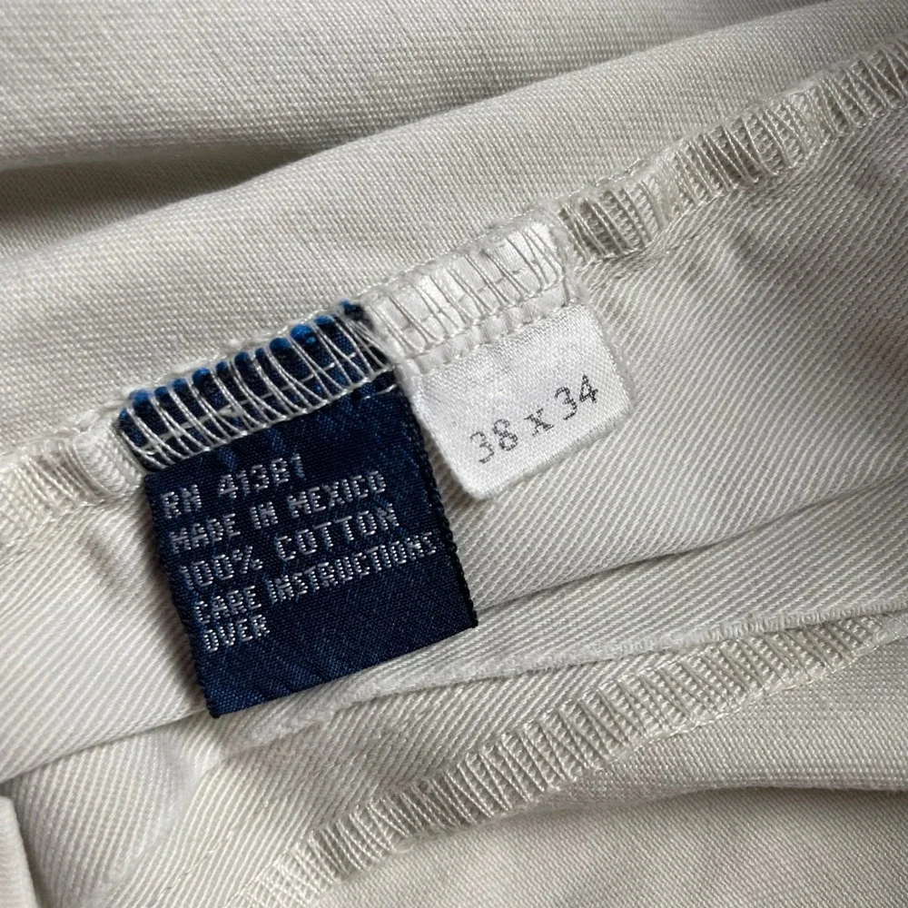 Polo Ralph Lauren Andrew Pant Mens 35x32Pleated Chino Trousers Stone White